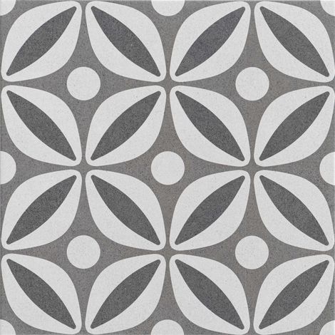 Carrelage sol effet carreaux de ciment Sligo gris 33x33 cm - Réflex boutique