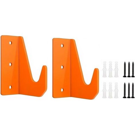 Lot de 2 supports de rangement muraux pour outils de garage en métal (1/4)