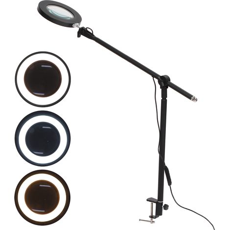 Lampe loupe multifonctionnelle à LED, 3 modes, lampe loupe à pince, lampe loupe rotative (1/5)