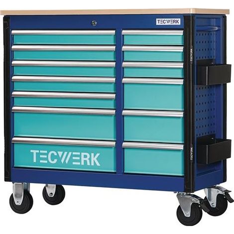 Rollwerkbank PLUS 2.0 S Außen-B1150xT500xH1015mm Schubl.13 30kg 500kg TECWERK