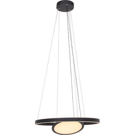 [NEUWERTIG] B-Ware Steinhauer Led Hängeleuchte Ringlux 3 Flammig Schwarz ø 60 Cm Deckenlampe Lampe (1/5)