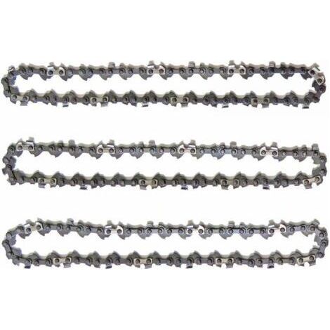 Lot de 3 chaînes d'élagueuse sur perche 10' (25 cm) 40 maillons d'entraînement Faible rebond pour tronçonneuses jusqu'à 42 cc (1/5)