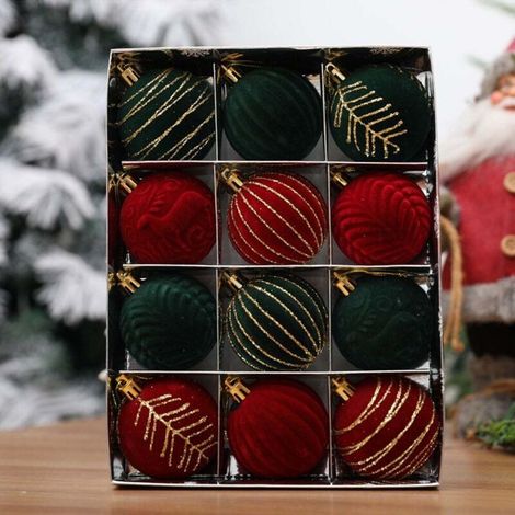 (12) Christmas decorations, painted colorful baubles, festive decorations for the home and wedding