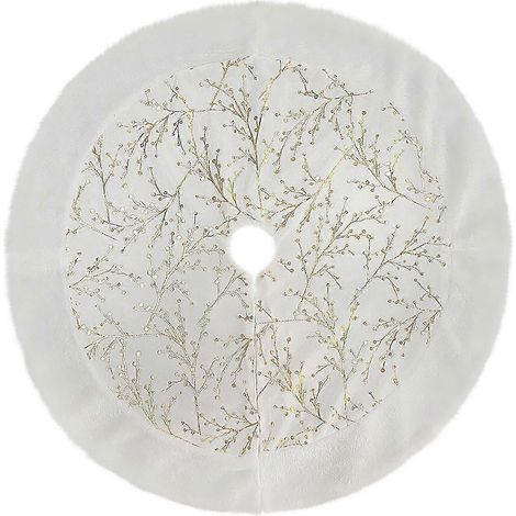 Décorations de Noël Jupe de sapin de Noël Tricoter une jupe de sapin Tablier Tricoter une jupe de sapin de Noël Flocon de neige Patron de jupe de sapin de Noël Décoration de Noël (1/5)