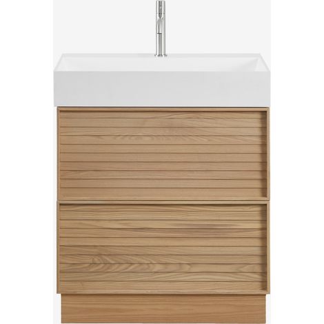 Conjunto de mueble de baño en madera con lavabo integrado Jolene SKLUM             