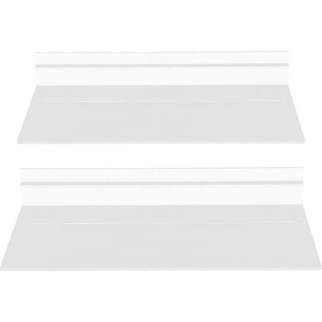 Étagère à chaussures murale étroite à lattes, pour panneaux à rainures transparentes, étagère pour chaussures de sport, 25 x 12 x 3,5 cm, lot de 2 (1/5)