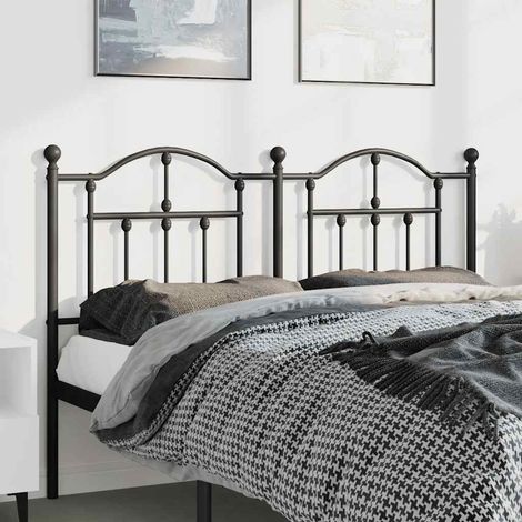 Cabecero de metal negro 150 cm vidaXL (1/5)