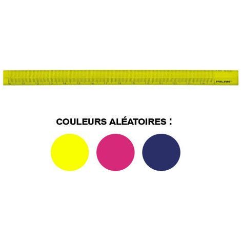 Règle en plastique triangulaire 15 cm Milan série Acid