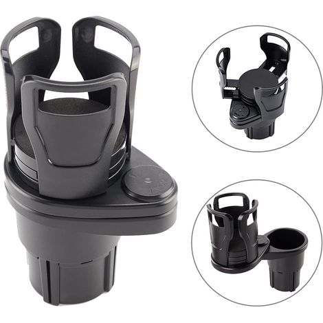 Porte-gobelet de Voiture Rotatif à 360 Degrés, Porte-gobelet de Voiture 2 en 1, Bouche de Tasse Réglable, Utilisé pour Placer des Bouteilles d'eau, du Café