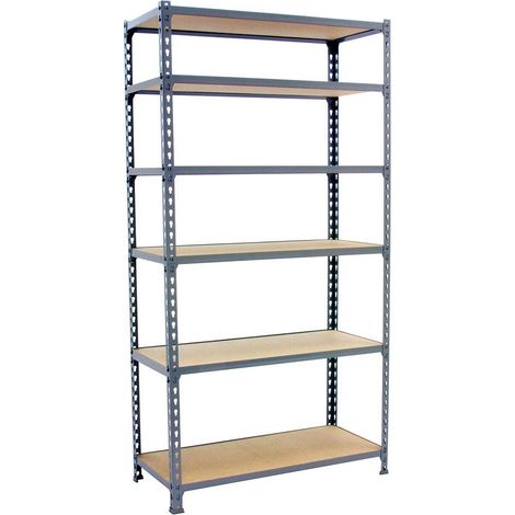 simonrack Elegante Regale grau und Holz 2500x1100x500 mm