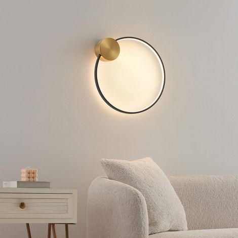 Schwarze Messing Decken- oder Wandlampe 40 D - Alisa
