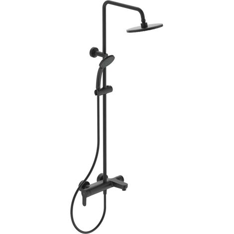 Ideal Standard Cerafine O - Set doccia con miscelatore per vasca da bagno, 20 cm, getto singolo, nero BC525XG (1/5)