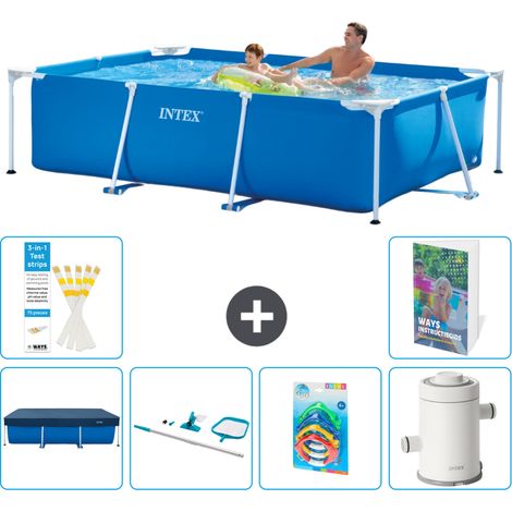 Intex Piscina con estructura Rectangular - 260x160x65 cm - 7-piezas  S151