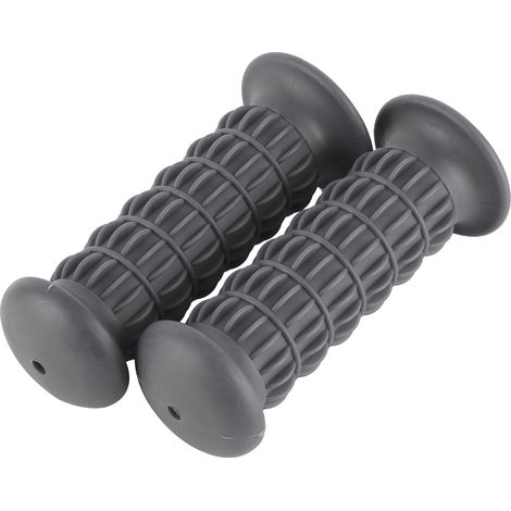 Poignées universelles antidérapantes en caoutchouc anti-vibrations pour guidon de moto de 25 à 28 mm - Gris (1/5)
