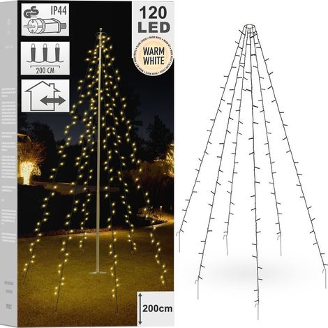 Tenda Luminosa LED Nero Bianco Caldo (1/4)