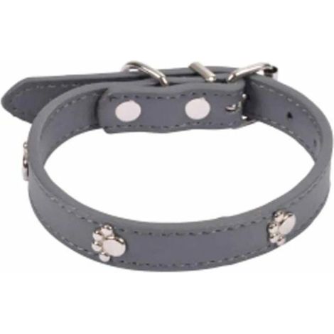 Collier Fantaisie pour Chien "Pattes" 35cm Anthracite (1/2)