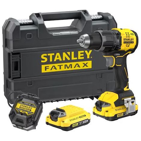 Trapano avvitatore a percussione 60 Nm senza spazzole - Lithium 18V - 2 batterie da 2 Ah in kit - SFMCD716D2T-QW STANLEY FATMAX V20