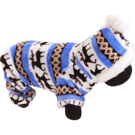Weiche und flauschige Herbst- und Winterkleidung für Hunde, Kapuzenpullover für kleine Hunde, Overalls für Welpen