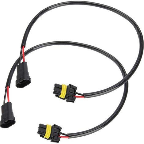 Douille Femelle Adaptateur Câblage Connecteur 9005 HB4 H11 - 2 pcs 53 cm / 20.9 Pouces 9006 9012 9006XS Mâle De Conversion Lampe Brouillard Prises pour Câbles (1/4)