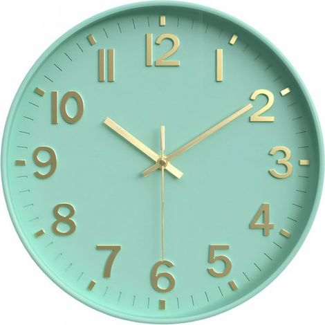 Wanduhr, elegante, moderne digitale Wanduhr, geräuschlose Badezimmeruhr mit Sekundenzeiger, 30 cm (1/5)