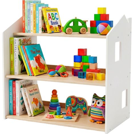 Montessori childrens bookcase house shaped shelf mdf 229384450 229384450 (1/5)