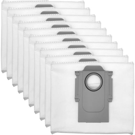 10 sacs à poussière pour station d'accueil, compatible Roborock S7 Maxv Ultra/S7 Pro Ultra/Q7 Max+/Q5+, haute capacité, multicouche antibactérien (1/5)