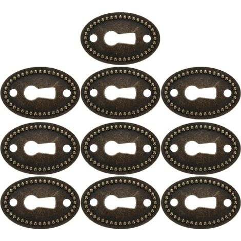 Kichvoe Lot de 10 cache-serrures ovales décoratifs pour tiroirs (1/5)