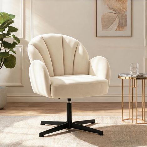 Fauteuil en foam acier velours 64,5 x 68 x 80 cm (1/5)