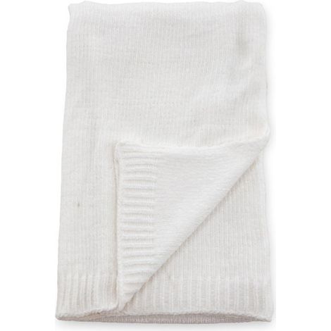 Plaid Chenille "Ally" 130x170cm Blanc (1/5)