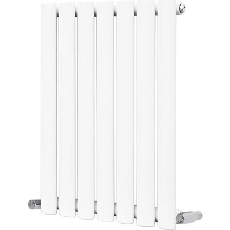 Warmehaus Oval Panel Radiator White Horizontal Single 600x413mm