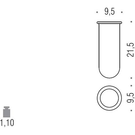 COLOMBO DESIGN Contenitore interno per porta scopino serie luna/melò vetro satinato codice prod: B01560-VAN (1/2)