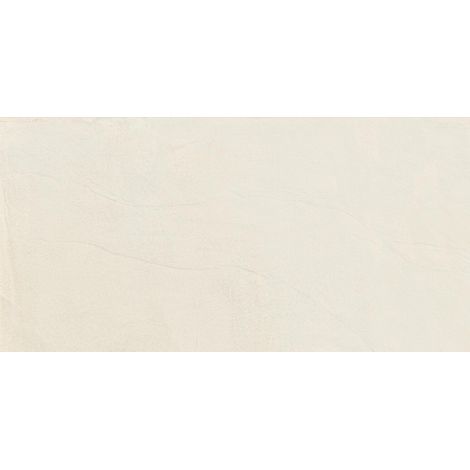 Carrelage effet Enduit Blanc Lin 60x30x0,9 cm Mat Calviro - Sol et mur intérieur (vendu par carton de 1,26 m²) - RO'MA CARRELAGE