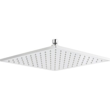 Square LED Fixed Shower Head, 300mm - Chrome