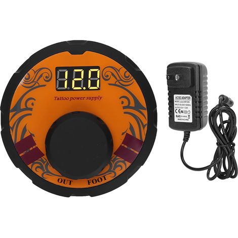 Alimentation tatouage 100‑240V double trous universelle avec afficheur, prise US, pour machine à tatouer. (1/5)