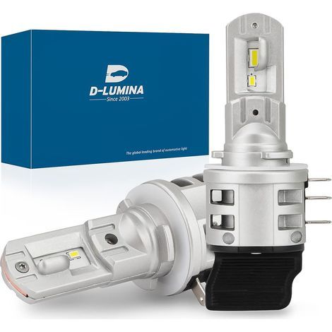 Pack of 2 H15 LED Canbus Bulbs 100W 12000LM 6500K High Beam and Daytime Running Lights IP67 Waterproof Car (1/5)