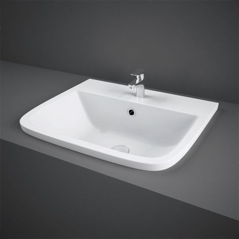 RAK Series 600 Inset Vanity Basin 500mm Wide - 1 Tap Hole (1/3)
