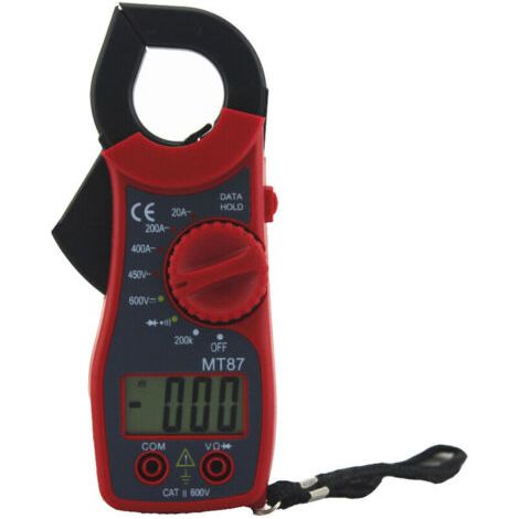 BUNTHAUS MT-87 Multimètre Pince de courant et de tension Mesure de la résistance et de la tension MT87 Pince de courant Compteur numérique Pince de courant Rouge