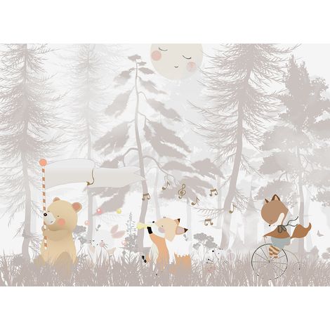 Papier peint panoramique Enfants - Animaux - 130 cm x 96 cm (1/2)