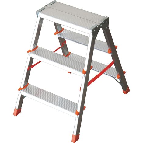 Facal SGABELLO IN ALLUMINIO FILO doppia salita 3 gradini