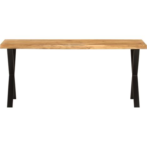 vidaXL Bank mit lebendigem Rand 105 cm aus massivem Akazienholz