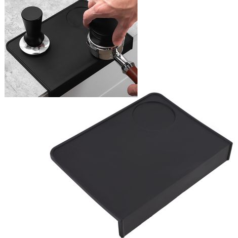 [Tapete de compresión para café] Tapete de silicona multifuncional, apto para alimentos y antideslizante para uso comercial y doméstico, color negro. (1/5)
