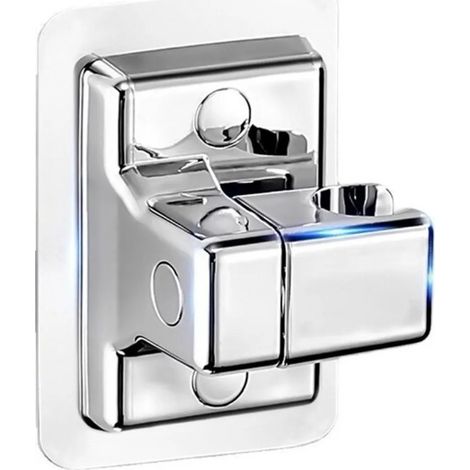 Duschkopfhalterung ohne Bohren – Selbstklebende Duschkopfhalterung – Universelle Handbrausekopfhalterung – Silber (1/5)