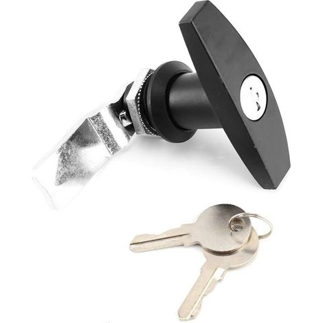 Zoternen – Serrure de porte de garage basculante en T – Alliage de zinc – Pour remorque et auvent – Clés incluses – Installation facile (1/5)