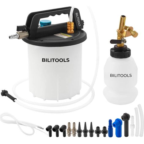 Universal Car and Motorcycle Brake Bleeder 3L  pneumatic kit with vacuum pump, brake fluid, 1L bottle and adapters (1/5)