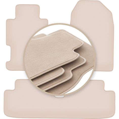 Alfombrillas beige PREMIUM para Honda Civic VII 3 puertas hatchback, coupé 2001-2005