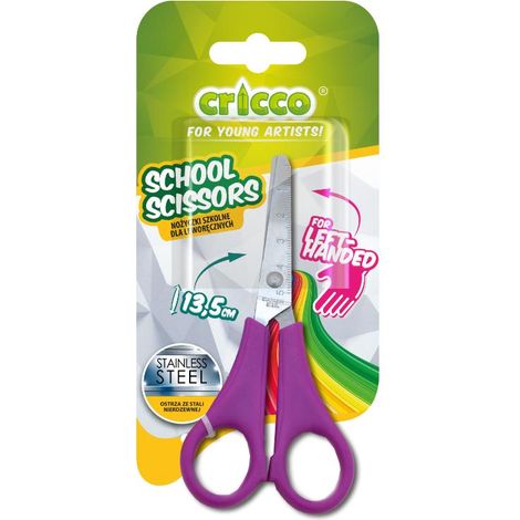 Forbici scolastiche Cricco per mancini, 13,5 cm