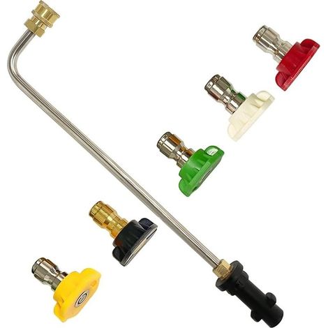 Kocusu Accessoires de pistolet de nettoyeur haute pression pour K2, K3, K4, K5, K6, K7, rallonge de lance de nettoyeur haute pression avec 5 buses de pulvérisation, 90 Grad (1/5)