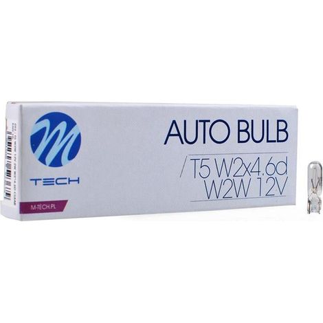 AMPOULES HALOGENES W2W T5 W2X4.6D 12V 2W (BOITE DE 10) MTECH (1/3)