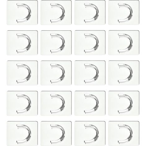 Support de barre de douche 20 pièces transparent et robuste (1/5)