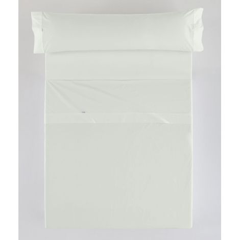 Juego de sábanas color hueso - Cama de 105 (3 piezas) - 100% algodón - 200 hilos (1/5)